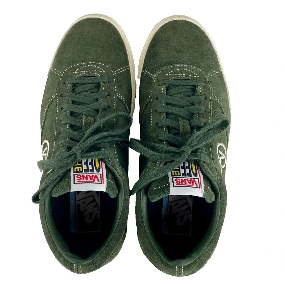 Vans Off the Wall Suede Tennis Shoes Men 7.5 Women 9 Green Sneakers 721356 Great
